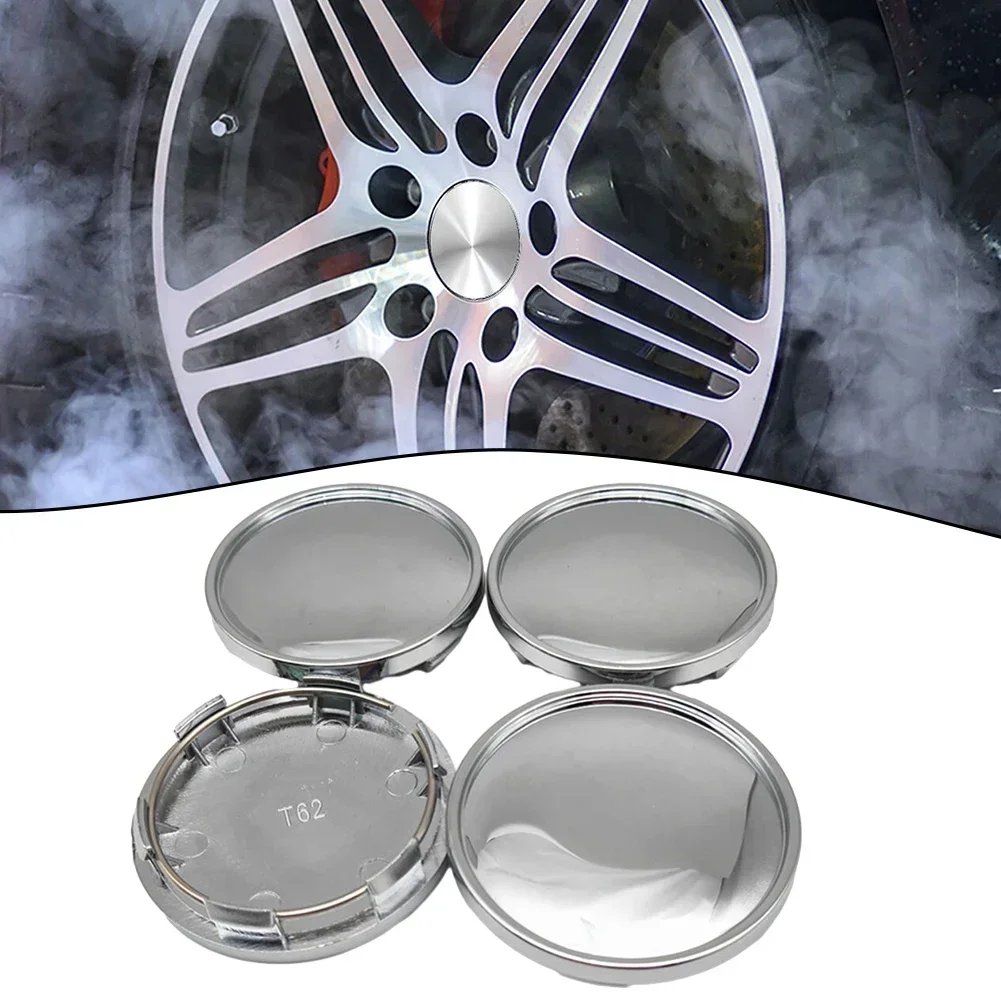 Universal Piece Of 4 Car 62mm Dia 4 Clips Wheel Center Hub Cap Cover With Decal ABS Plastic Car Wheel Center Cap Accessories