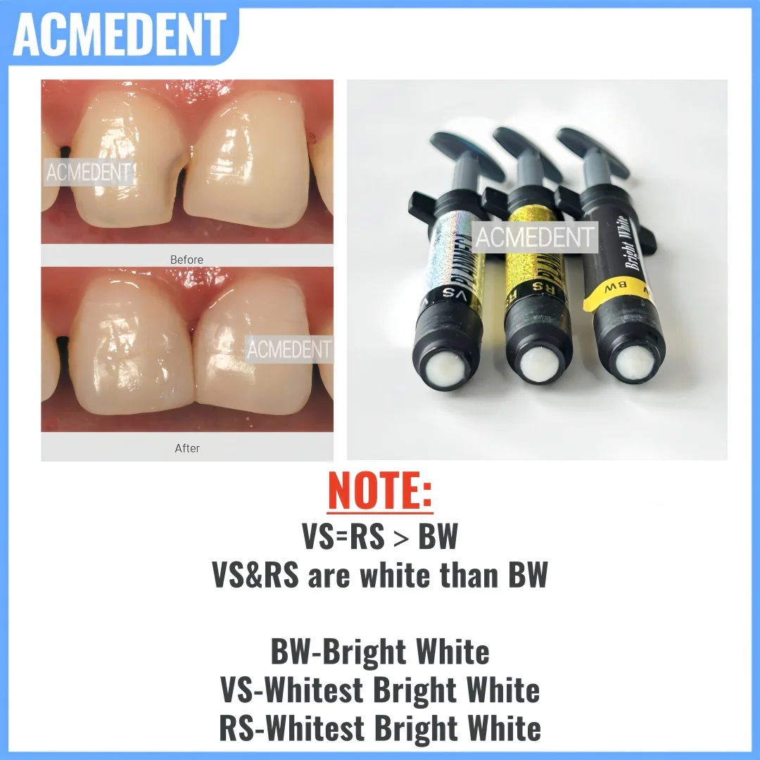 4.5g Dental Composite Resin Veneer Light Cure Bright White Hybrid Aesthetic Teeth Whitening Restorative Dentistry Tool VS/RS/BW