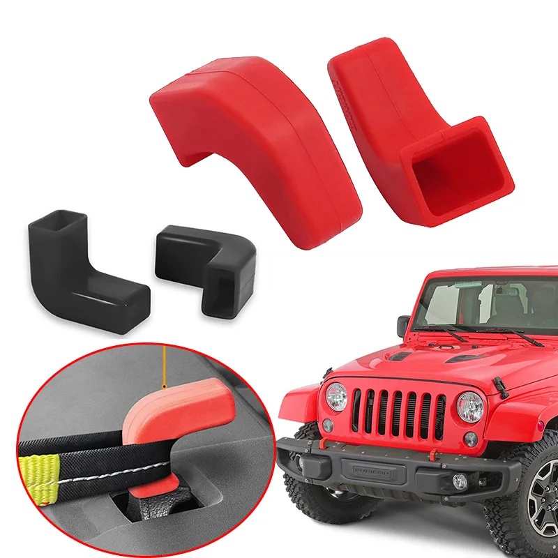 Offroad Car Front Bumper Tow Hook Cover For Jeep Wrangler JK JL Gladiator JT 2007-2024 Tow Hook Cushion Pad Protector