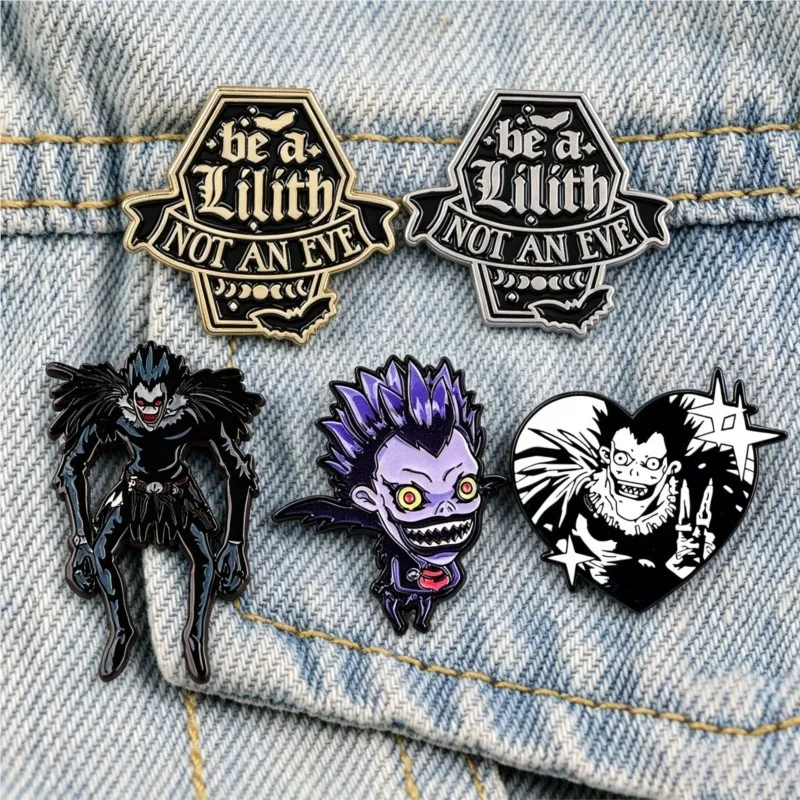 Cute Gothic Dark Demon Monster Cartoon Enamel Pins Anime Figure Lapel Brooch Backpack Hat Clothes Daily Outfit Decor Badges view 2