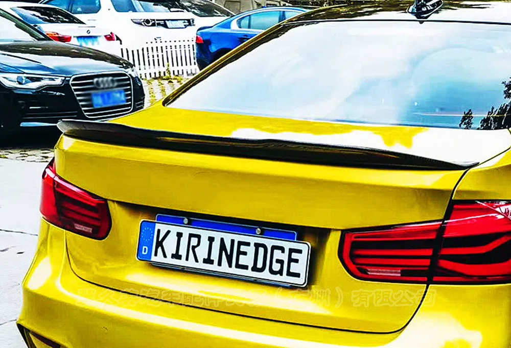 Aileron Coffre Arrière BMW Série 3/4/M3/M4 2012-2019 – Look Fibre De Carbone Brillant – Spoiler ABS Sportif & Aérodynamique