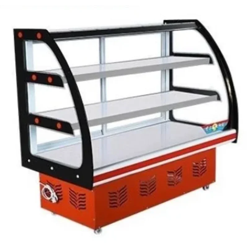 

Индивидуальные малогабаритные вертикальные витрины для тортов: каркас из нержавеющей стали, закаленное стекло, трехцветная LED-подсветка, прочные, легко чистятся, с функцией охлаждения.