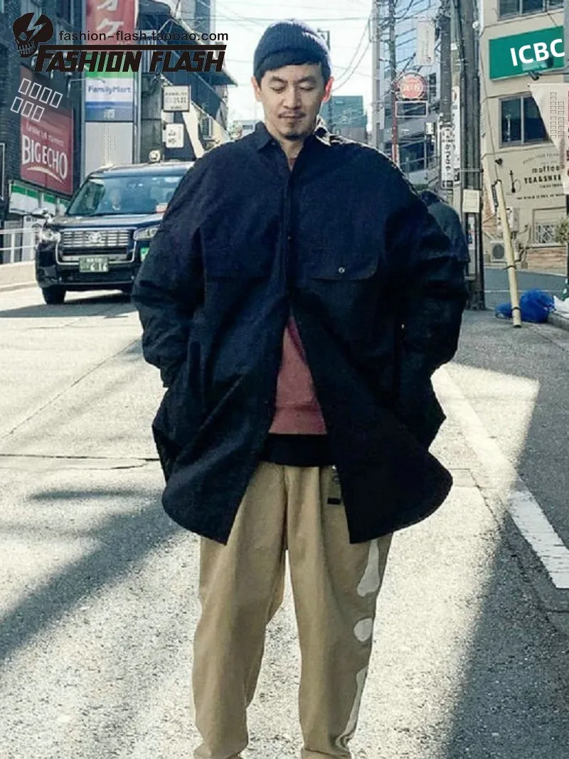 

Kapital Vintage Japanese Style Loose Fit Cotton Jacket Breathable Warm Lightweight round Hem Nylon Fabric Casual Youth Coat