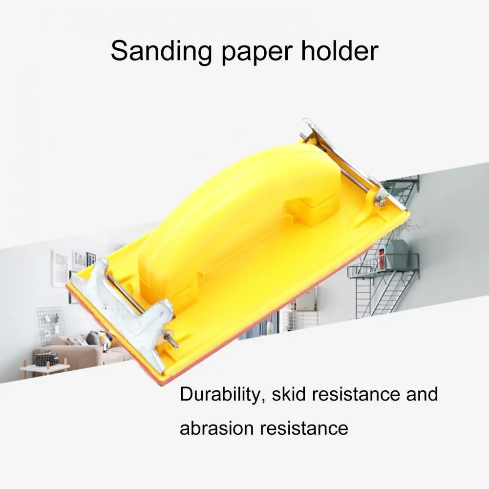 

Abrasive Paper Frame Plastic Stable Practical for Woodworking Sandpaper Holder Anti-slip for Woodworking