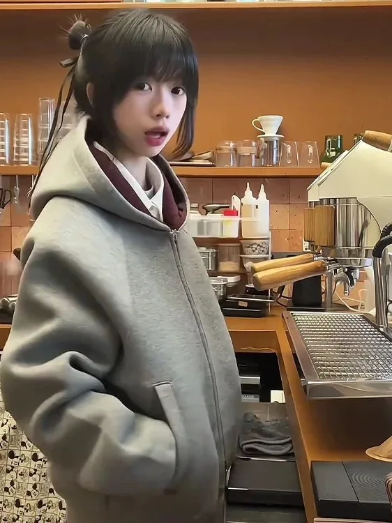 

Красная винтажная толстовка с капюшоном American Sle King, весна-осень, элитный открытый кардиган с ощущением чистоты, тюнер из полиэфирного волокна