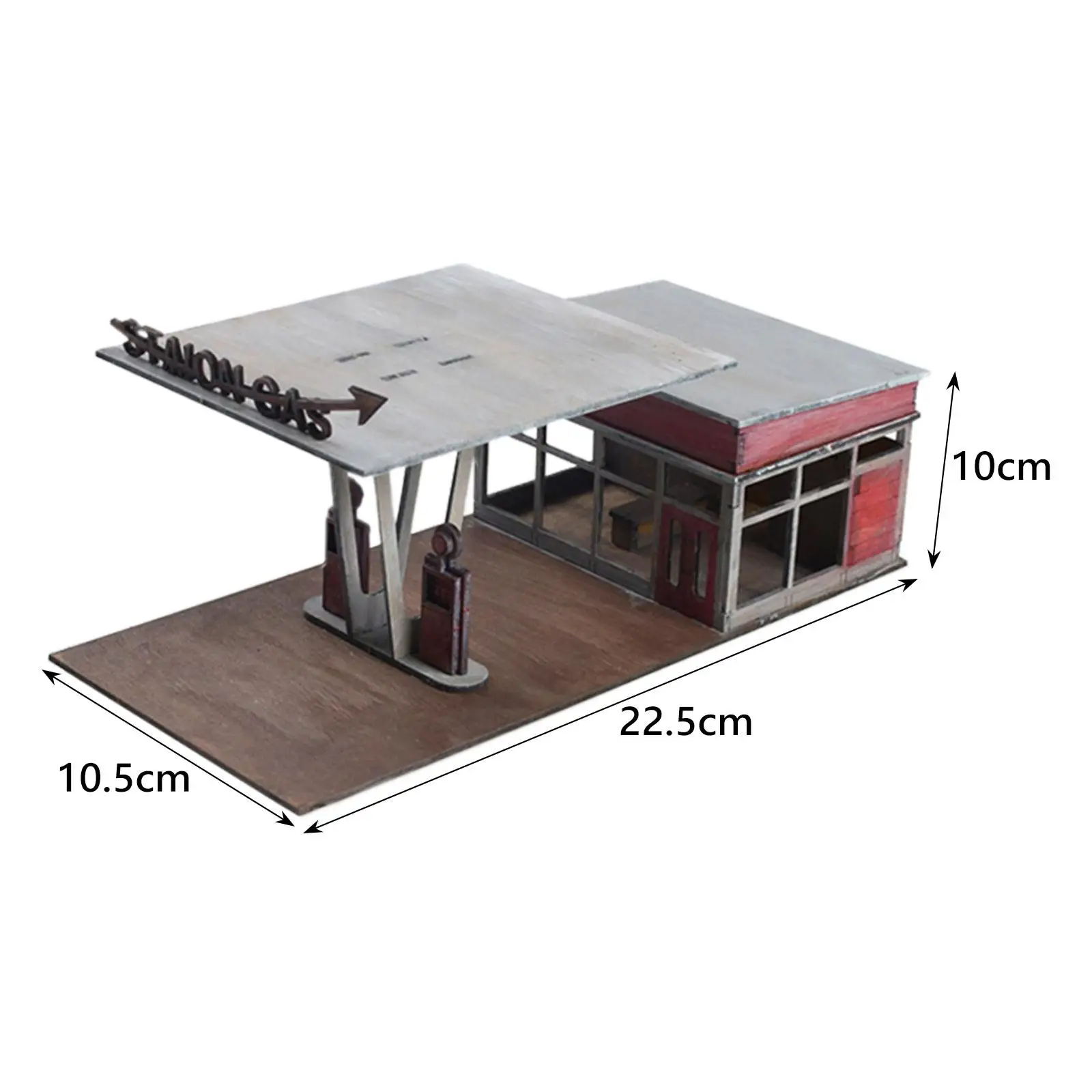 Gas Station Building Kits 1:64 1:72 Scale Educational for Sand Table