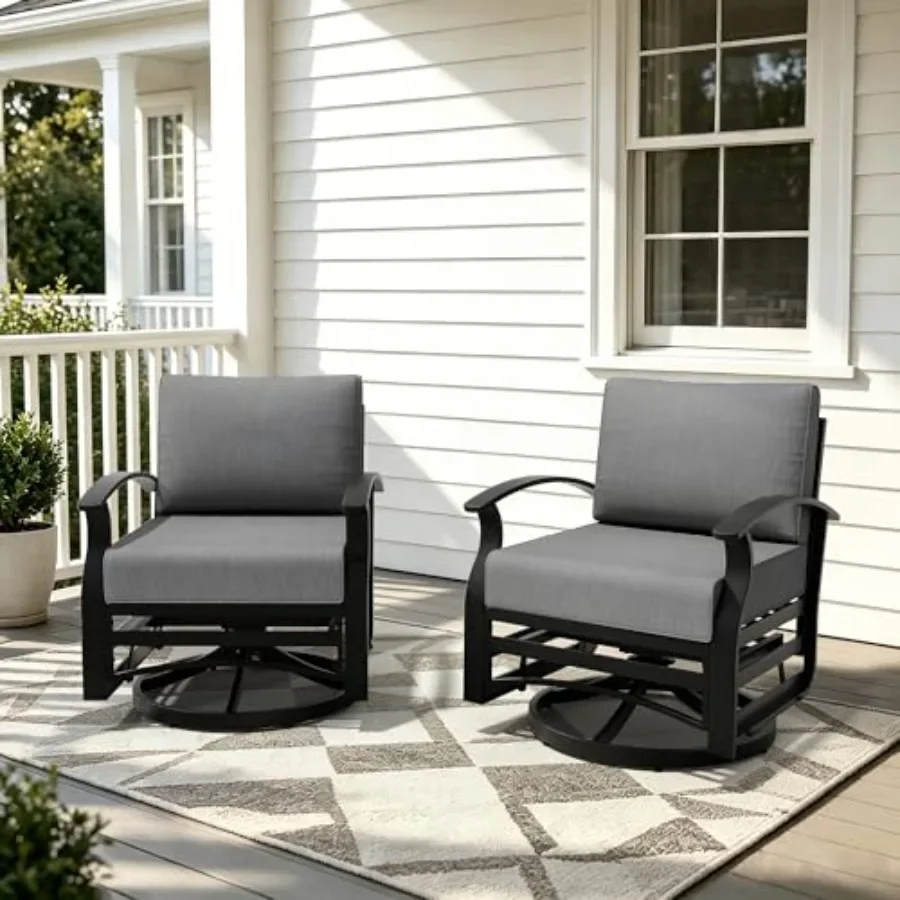 Aluminum Outdoor Swivel Rocker Chairs Set