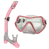 Máscara de buceo para adultos, conjunto de snorkel con vidrio templado, equipo de snorkel panorámico profesional para entrenamiento de natación
