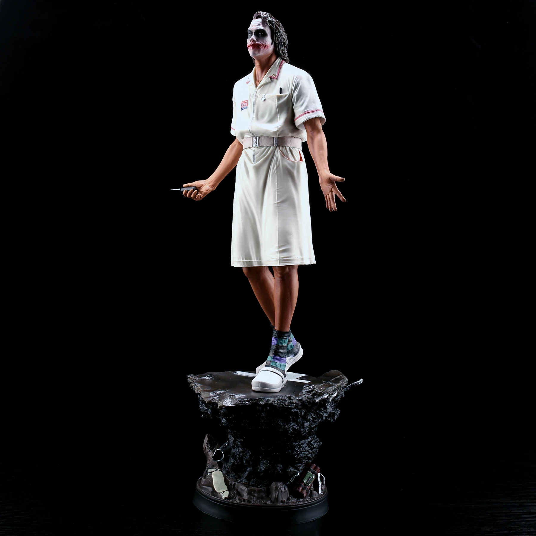 54Cm Pvc Gk Batman The Dark Knight Nurse The Joker Anime Action Figure Statue Ornament Model Garage Kit Doll Toys Gift