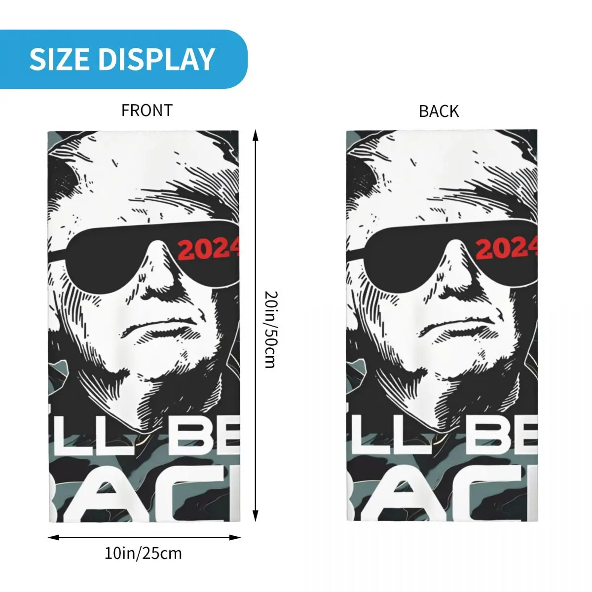 Sign Bandana Neck Cover Printed Motorcycle Motocross T-Trump Wrap Scarf Balaclava Riding Unisex Adult All Season