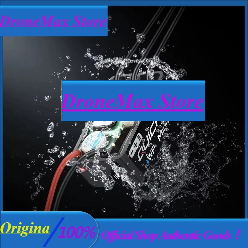 DroMaHOBBYWING QuicRun WP Mini24 25A Waterproof 2-3S Brushed/Brushless ESC For 1/24 1/18 1/16 RC Mini Car Crawler Monster 1621 M