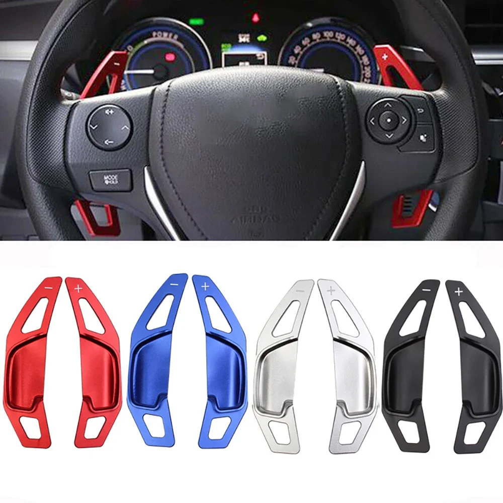 

Car Shifters Gear Shift Steering Wheel DSG Steering Wheel Paddle Extension Shift Cover For Toyota Corolla Camry RAV4 Zelas Mark