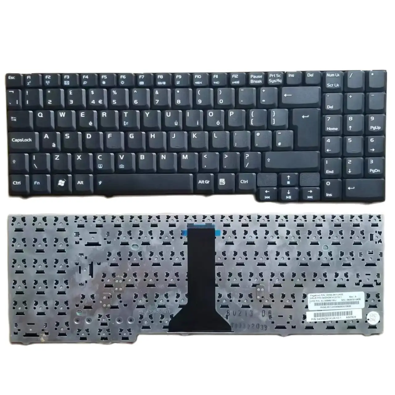 

New UK Keyboard For Asus M51 M51VR F7F F7KR F7SE F7KR M51A Laptop Black 04K0-3K1UK03 9J.N0B82.00U