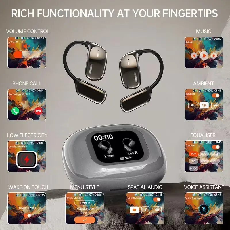 for Ulefone Armor X16 Pro 28 Ultra 27T Pro TWS Wireless Earbuds Bluetooth Earphones HiFI Stereo Colorful Touch Screen Sports