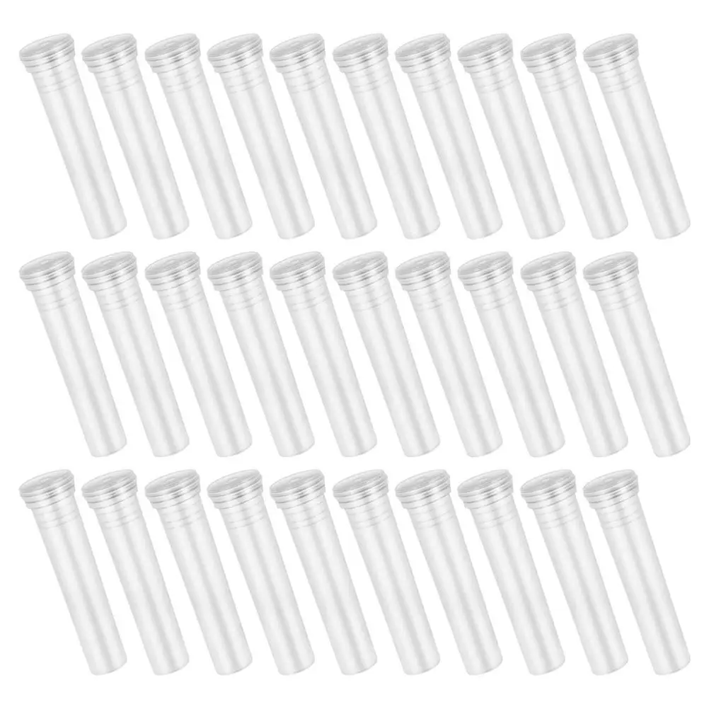 

100Pcs Clear Plastic Desktop Plant Vase Hydroponic Flower Tube for Roses Carnations Chrysanthemum Home Office Decor Accessory
