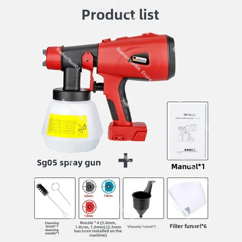 Applicable To Paint Spraying Gun Mivoch Watering Can Riobi 18V Lithium Battery Atomizing Spraying Gun