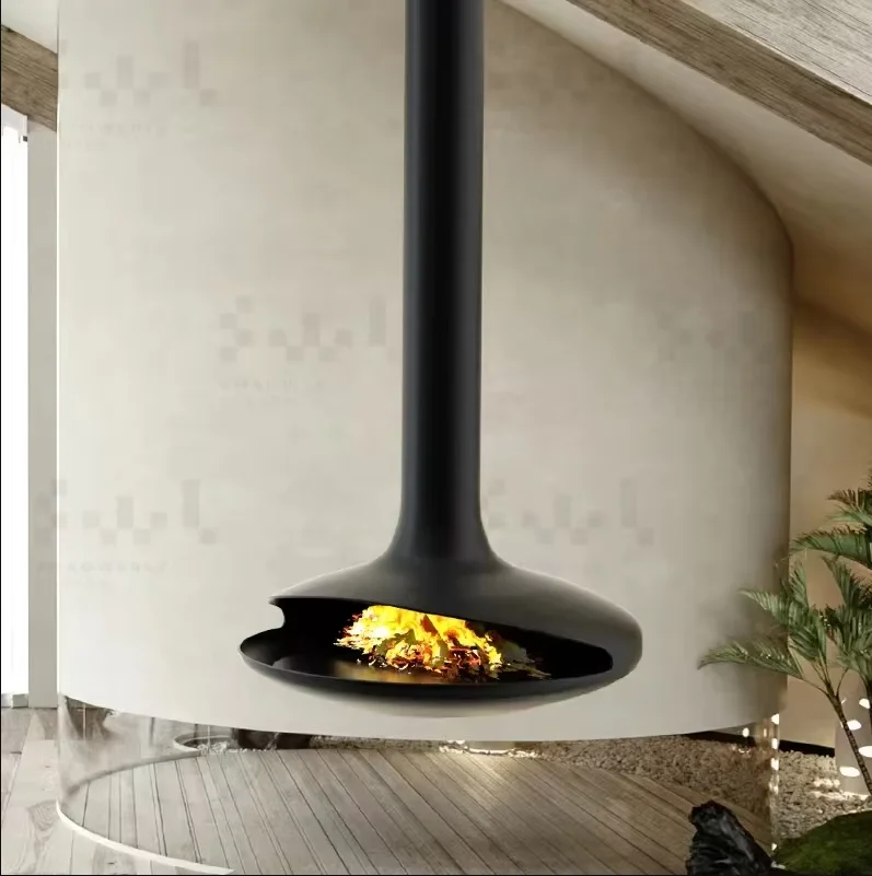 Hanging Fireplace High-End Villa Heater Alcohol Real Fire Burning Wood Stove Home Living Room