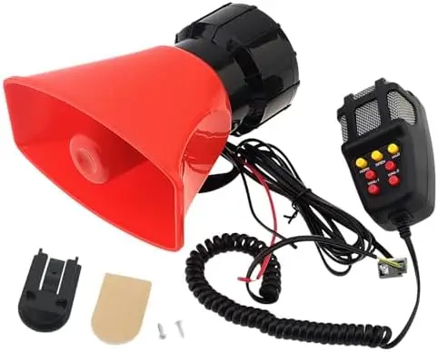

Автомобильная сирена с микрофоном, 7-тональная, 100 Вт, система оповещения PA, 12 В для автомобиля, грузовика, лодки - громкий аварийный комплект громкоговорителей