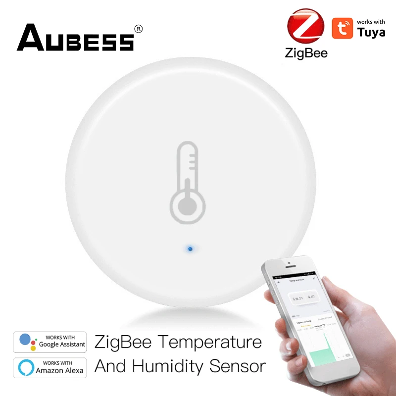 

Moes Tuya Smart Smart Temperature And Humidity Sensor Battery Powered Security With Tuya Smart Life App Alexa