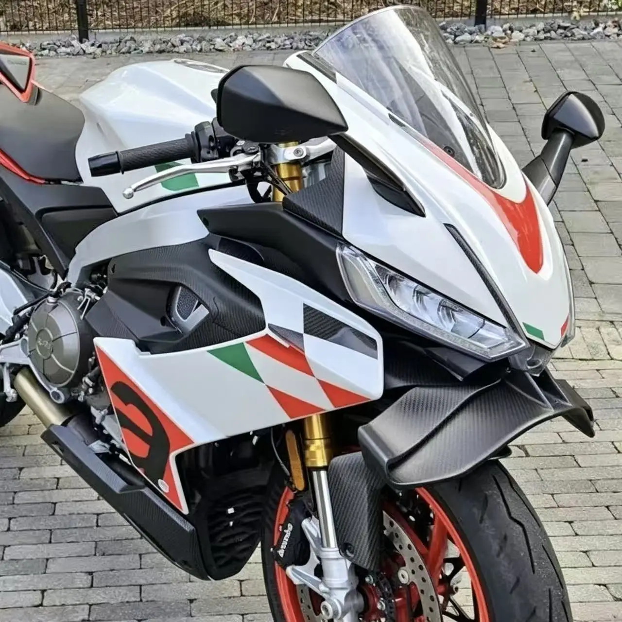 For RS66 2020-2024 Motorcycle NEW Winglets GP WING Front spoiler Lower spoiler lower lip DOWNFORCE NAKED FRONTAL SPOILERS rs660