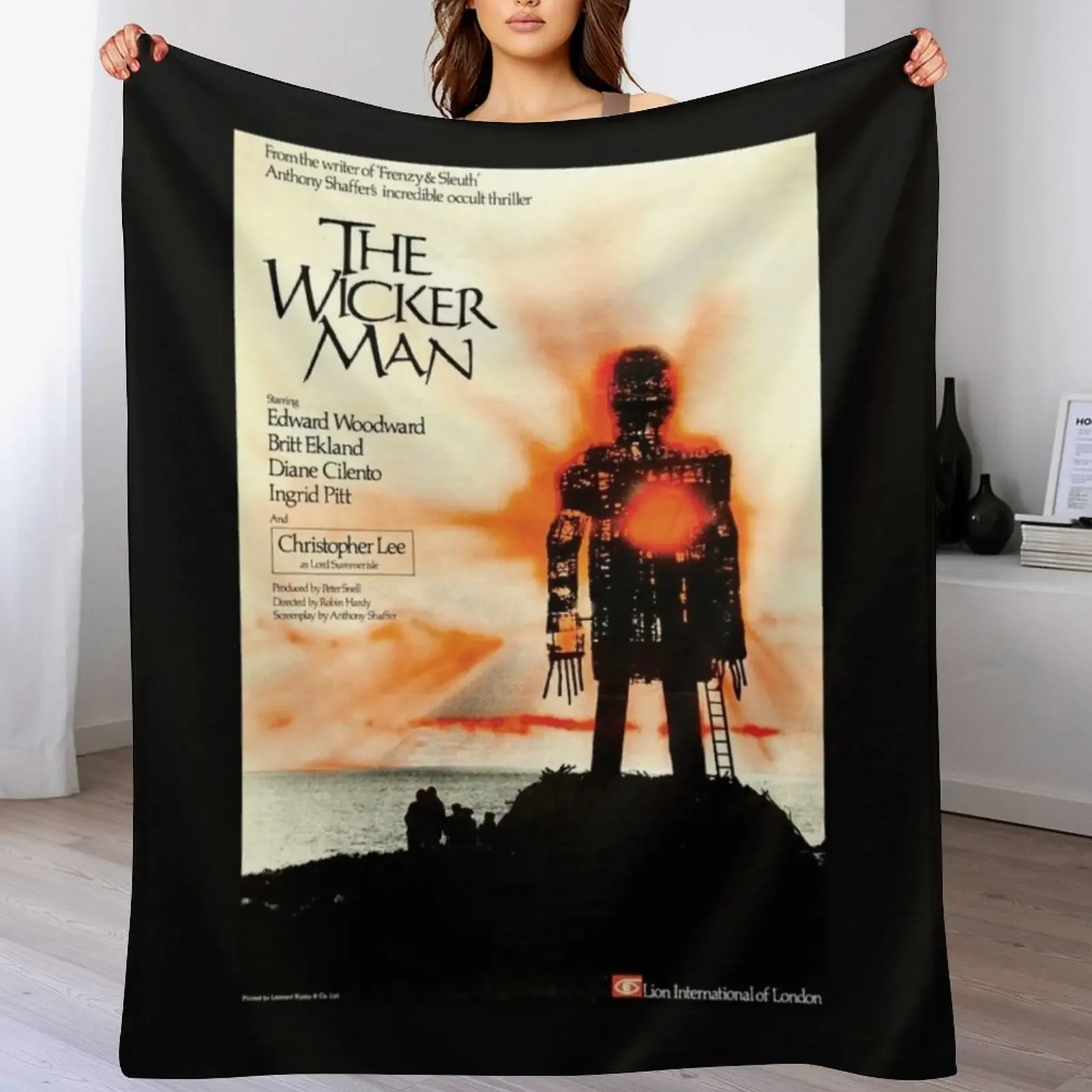

UK The Wicker Man Film Poster Classic Throw Blanket Cozy Throw Blanket Birthday Gift for Him Her