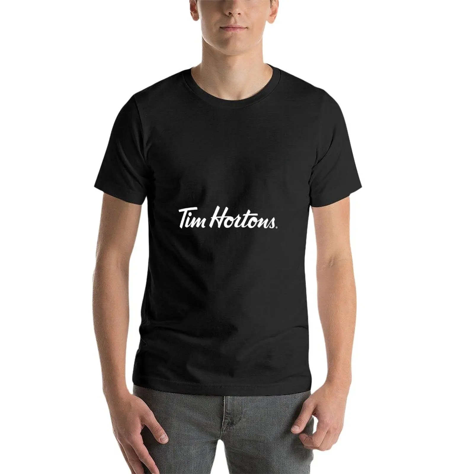 Tim Hortons t-shirt letni top kawaii ubrania szybkoschnące fruit of the loom męskie koszulki