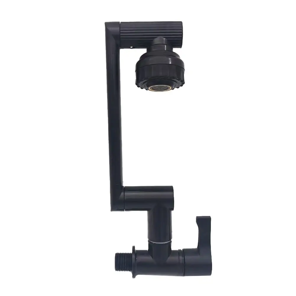 

Функциональный настенный смеситель для кухни с поворотом на 1080 градусов, выдвижной распылитель с вращением на 360 градусов, черный