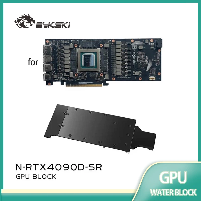 

Блок графического процессора Bykski для видеокарты NVIDIA RTX4090D, ПК, водяное охлаждение, медный цельнометаллический радиатор N-RTX4090D-SR