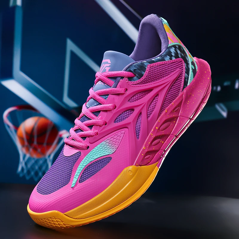 

Новинка 2025, женские баскетбольные кроссовки, дышащие баскетбольные кроссовки, мужские нескользящие баскетбольные ботинки, амортизирующие уличные кроссовки