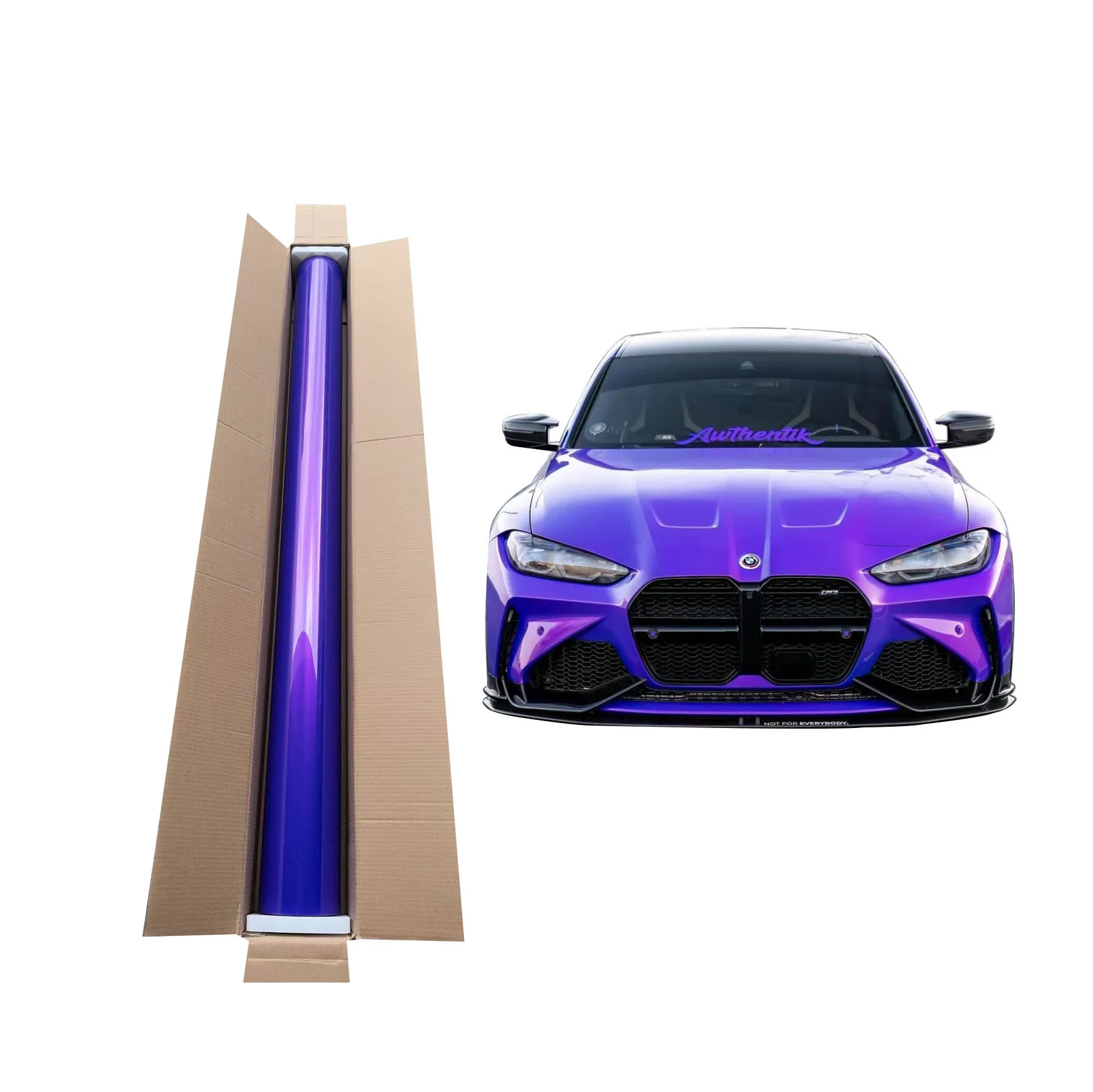 

Top-grade Material 1.52*15m Explosion Purple TPU Car Wrap Vinyl Film Self-healing Auto Body Wrap High Gloss Car Color TPU PPF