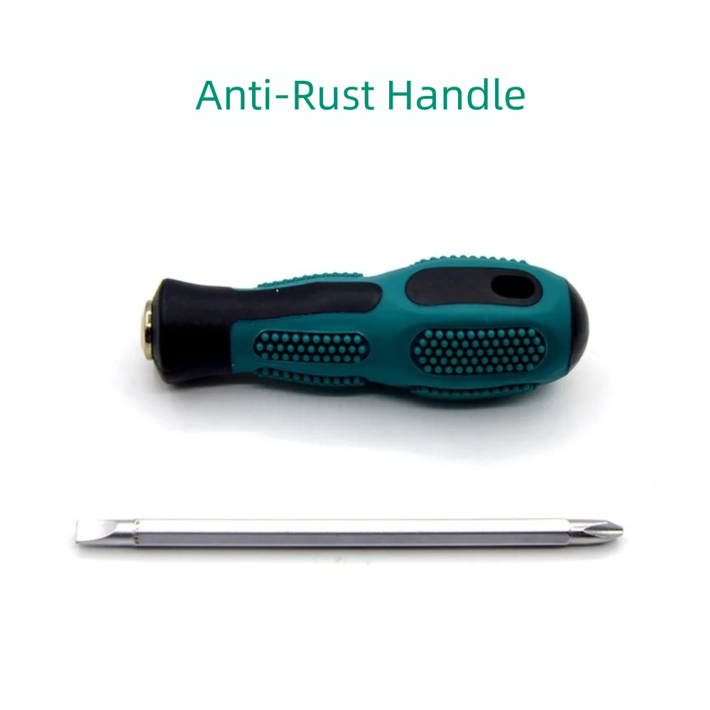 Detachable Double-Use Screwdriver Insulated Security Magnetic Bit 2 In 1 Slotted Cross Screwdriver Dual-purpose