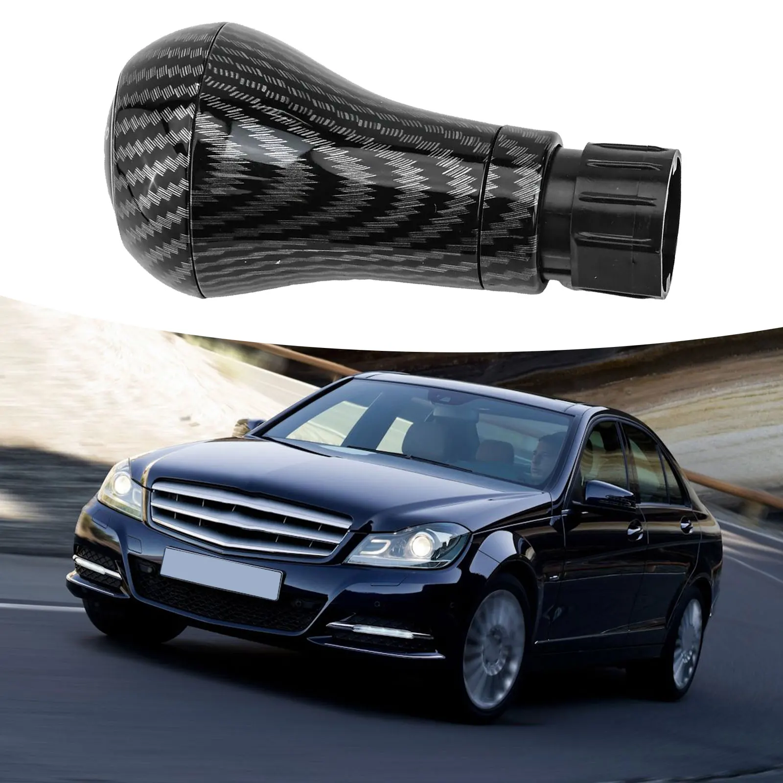 

Shift Knob Replacement Carbon Fiber Style Stylish Shift Knob Design Elevated Driving Experience Enhances Vehicle Aesthetics