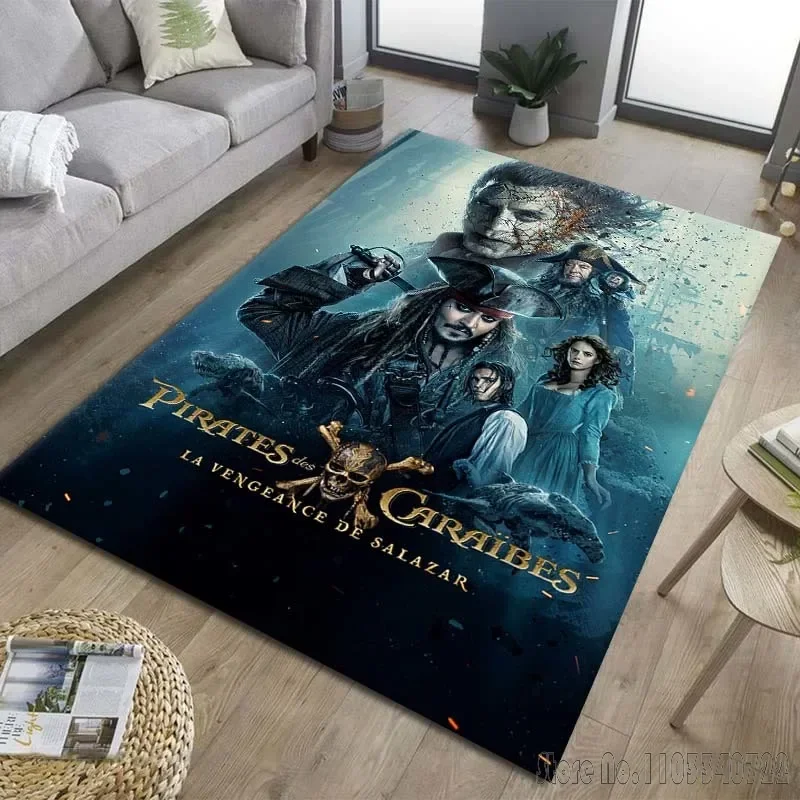 Disney Pirates of the Caribbean Rug Carpets 80x120cm Decor for Bathroom Kids Floor Mat Living Room Children's Bedroom Sofa