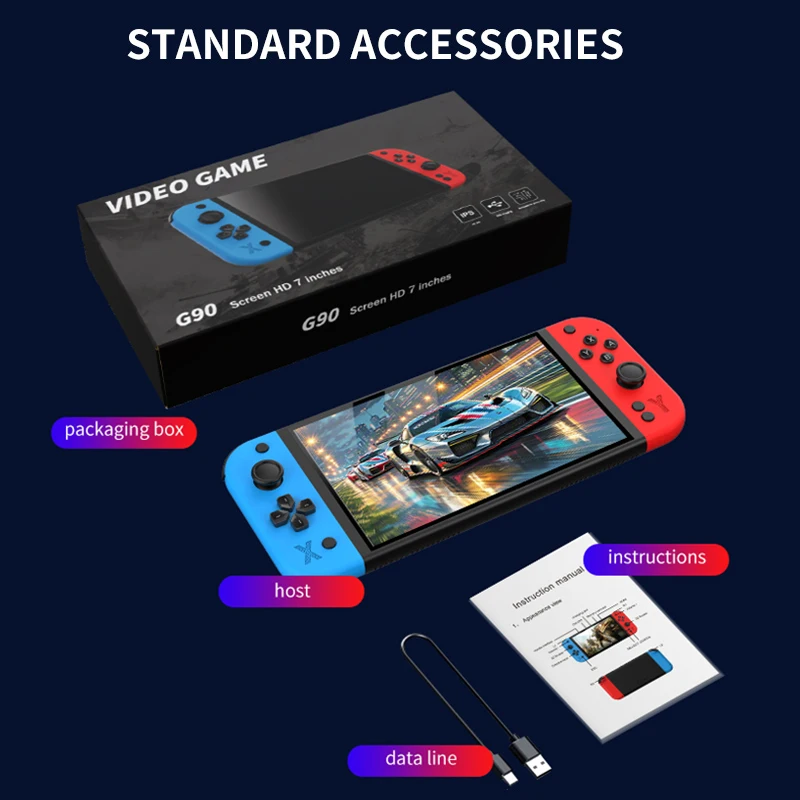 7-inch Portable Game Console 64GB 4000mAh G90