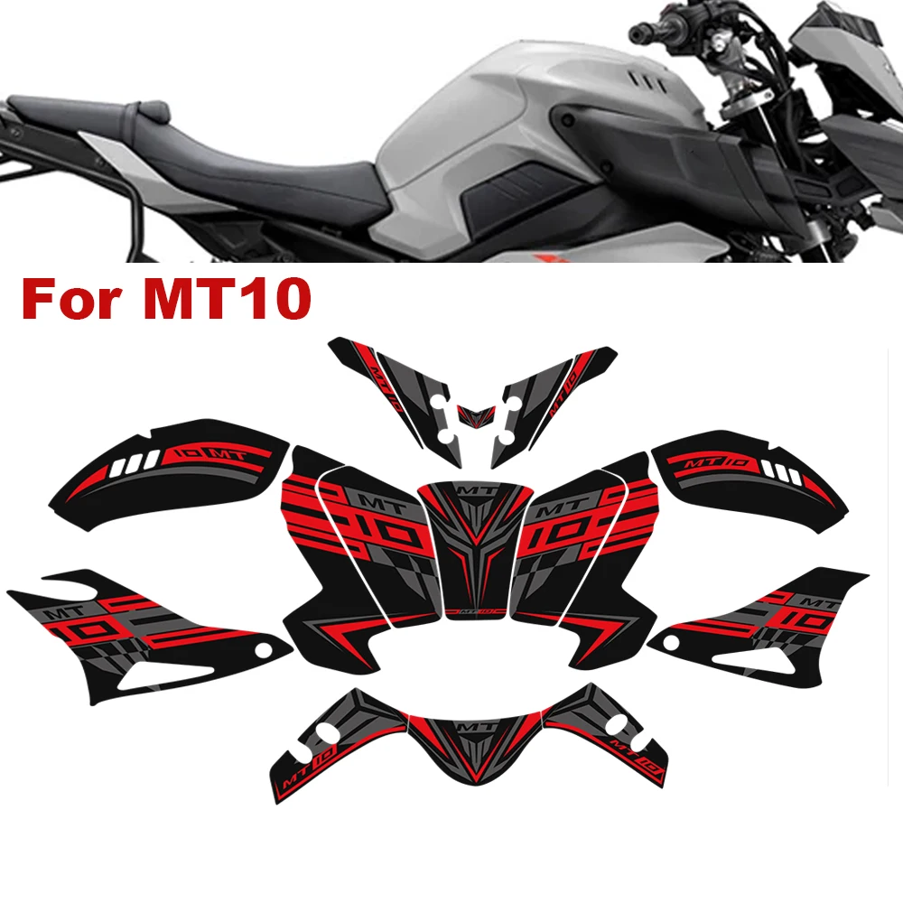 

Motorcycle Fairing Fender Tank pad stickers Windscreen Windshield Wind deflector Decals kit For Yamaha MT10 FZ MT - 10 2016-2021