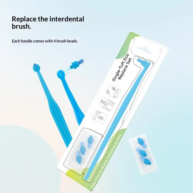New Interdental Brush Single-Beam Soft Teeth With Replacement Head Cleaning Toothbrush Oral Care Tool Small Head Hair Implant