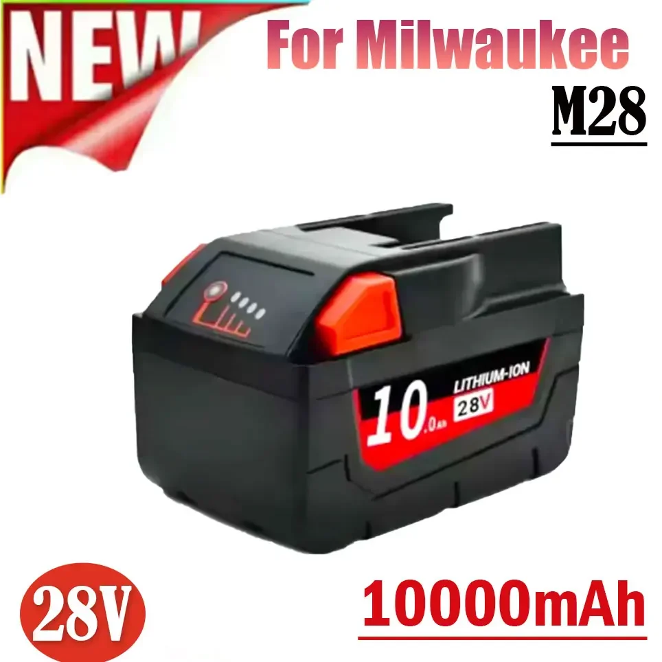 

28V 10.0Ah For Milwaukee M28 battery Li-Ion Replacement Battery For Milwaukee 28V M28 48-11-2830 0730-20 Tool battery