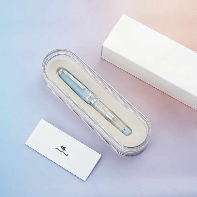 

Jinhao Limited Crystal Series Fountain Pen Practice Men Women High Value EF F M B Bent 0.7/1.0mm Nib Pens for Writing Stationery