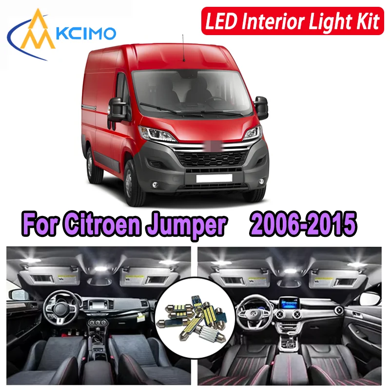 

Kcimo LED For Citroen Jumper MK2 II (2006-2015) Premium Bright LED Interior Dome Map Trunk Light Kit Car Led Lamps Car LED Light