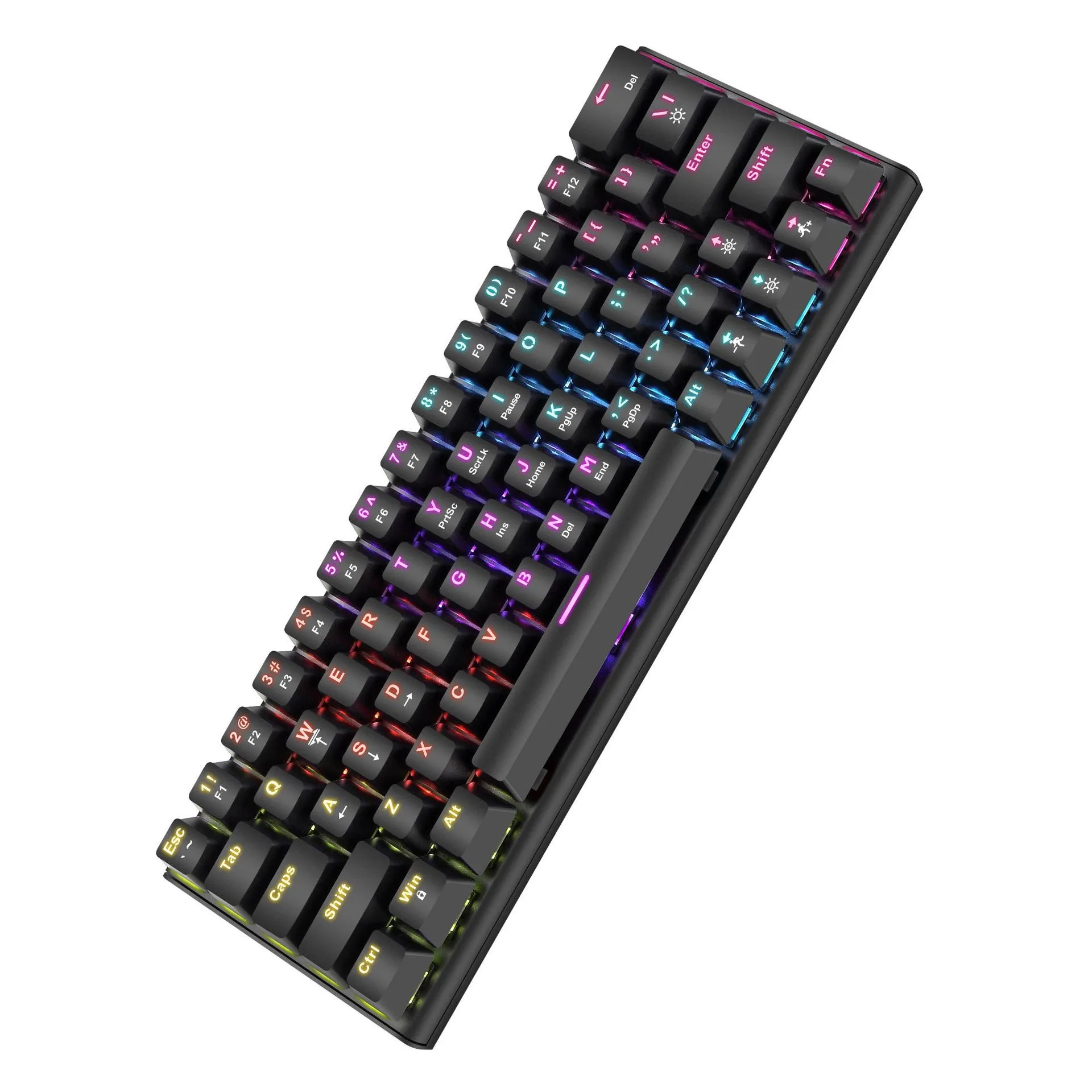

Bajeal K101D 63-Key Wired Type-C Detachable Gaming Mechanical Keyboard with Lighting - Cross-Border Product
