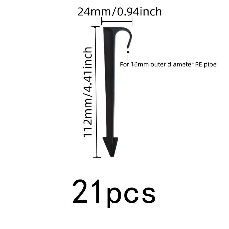 Garden Irrigation Helper 21pcs Water Pipe Fixing Stake Sturdy Durable Easy Insert For Courtyard/Lawn Drip Hose Practical
