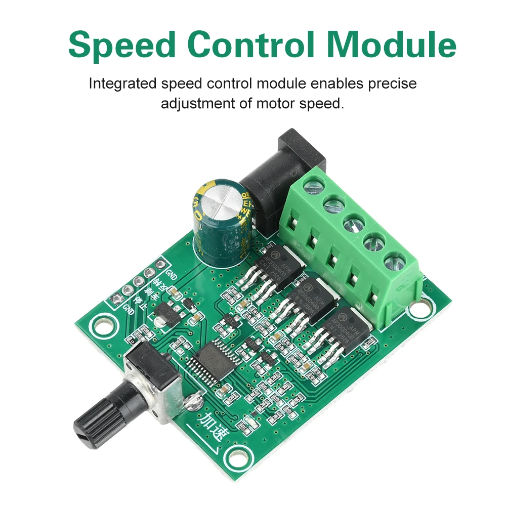 DC 5-24V 75W Brushless DC Motor Driver Board, ESC, Hard Drive Fan Motor 3 Phase Speed Controller Module DC Motor Controller
