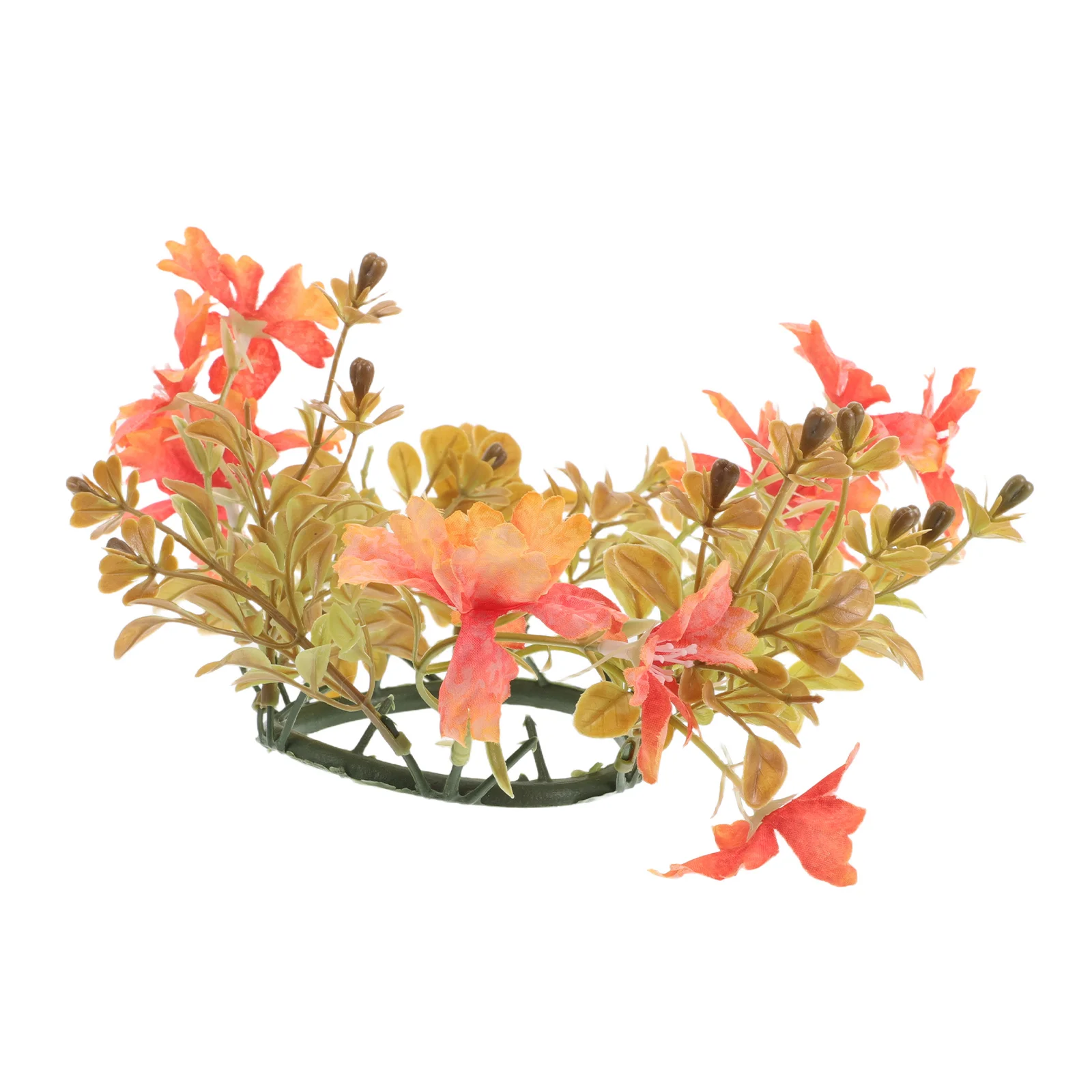 

Artificial Flower Ring Wreath Realistic Tealight Holder Holiday Table Centerpiece Thanksgiving Fall Wedding Door