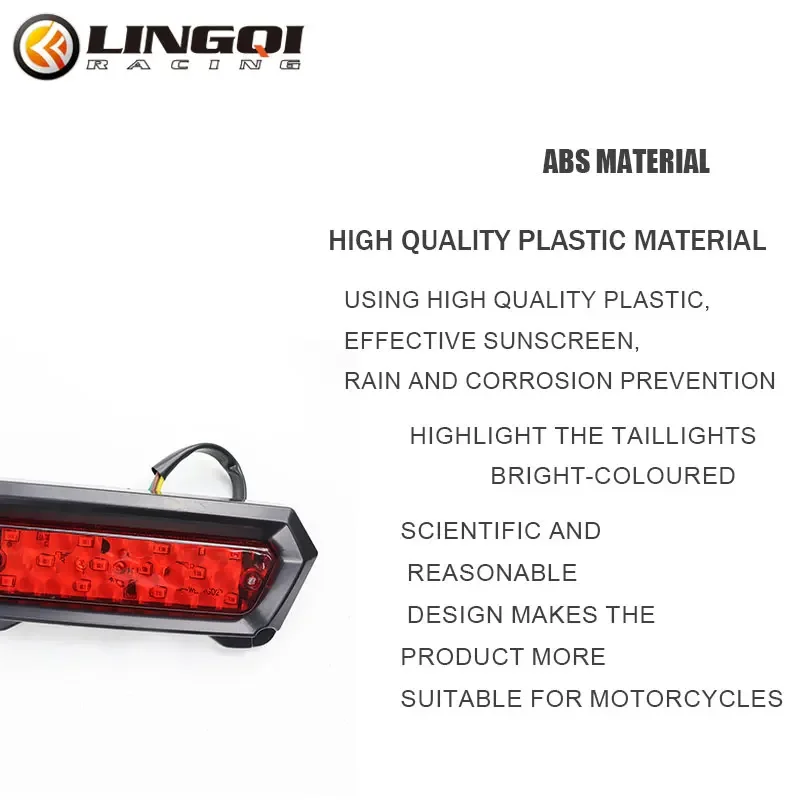 Kontrolka tylnego światło hamowania tylnego motocykla ABS z plastikowym światła tylne Stop do większości akcesoriów do motor terenowy ATV