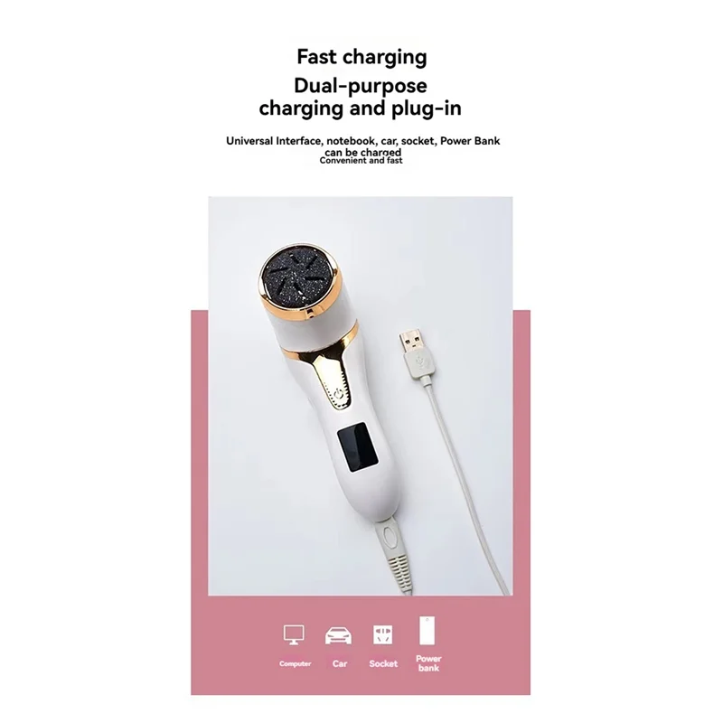 

Портативный набор для педикюра, перезаряжаемый водонепроницаемый уход за ногами, средство для удаления омертвевшей кожи, 3 головки, 2-скоростное средство для удаления мозолей для ног A-Y48A