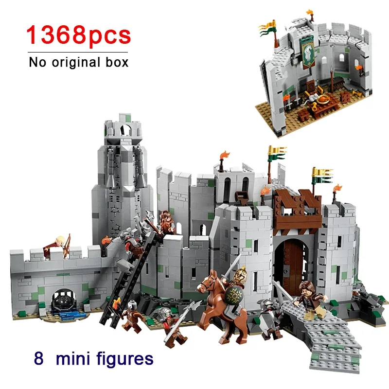 Medieval castle classic helmet model Gift Building Block model collection display adult model toy set gift 1368pcs