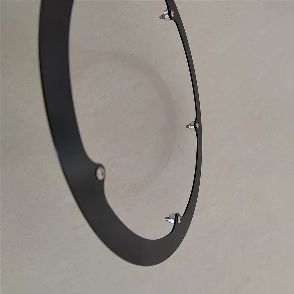 TRUYOU Kettenrad 130 BCD 65T Aluminiumlegierung CNC Rennrad Kettenblatt Kurbelgarnitur Falträder Kettenblatt Schwarz Einzelplatte – Detail 7