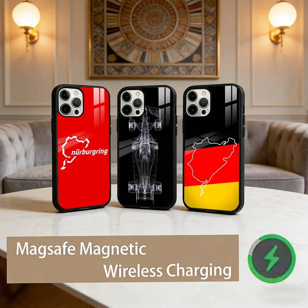 

N-Nurburgring Sport Car Cool Phone Case For iPhone17,16,15,14,13,12,11 Plus,Pro Max Magnetic For Magsafe Wireless Charging