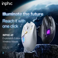 INPHIC A9 Ratón silencioso inalámbrico Bluetooth, un ratón de computadora portátil y ergonómico adecuado tanto para computadoras portátiles como de escritorio.