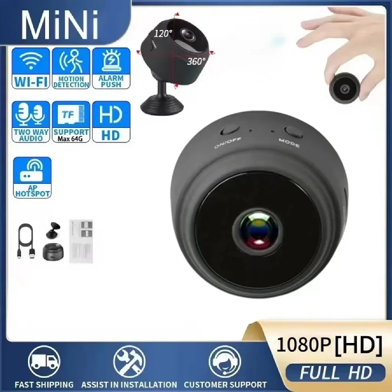 กล้อง A9ขนาดเล็ก1080P HD Wi-Fi ตรวจสอบไร้สายป้องกันความปลอดภัยจอภาพระยะไกลกล้องวิดีโอเฝ้าระวังสมาร์ทโฮม